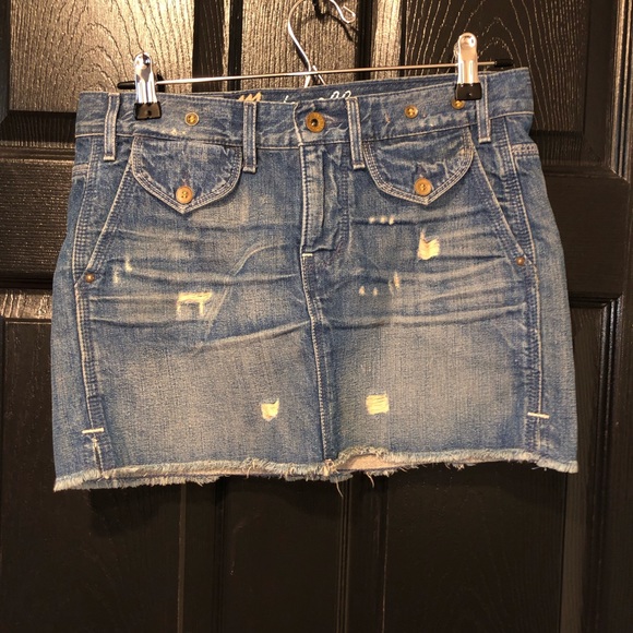 madewell for shopbop distressed denim skirt - Picture 1 of 7